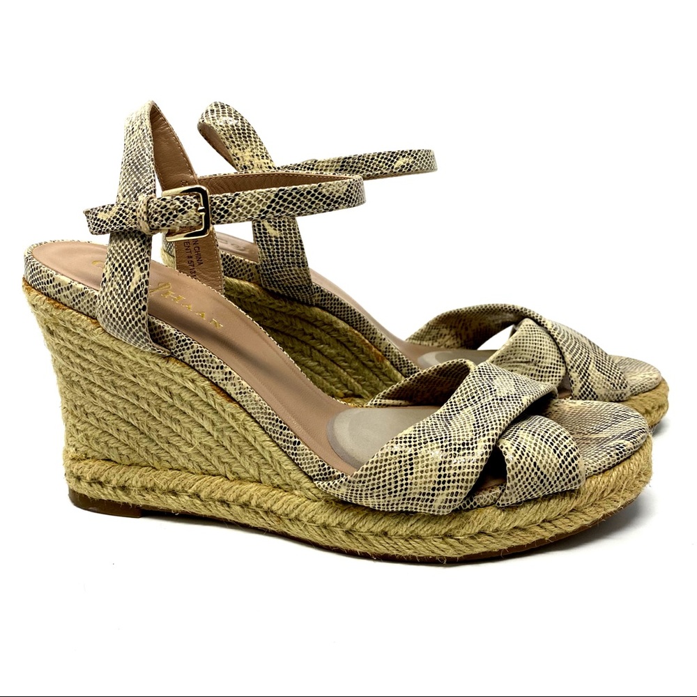 Cole Haan- Nike Air Espadrille Wedge Snake Sandals